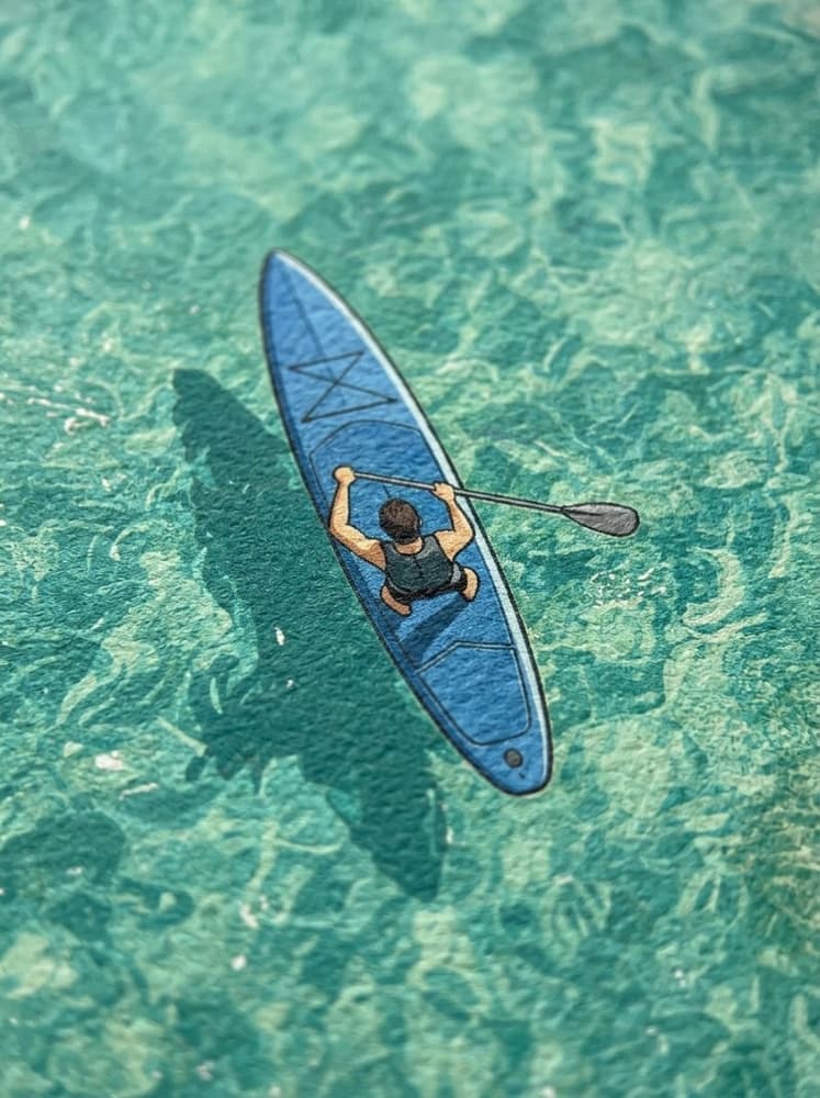 Izzi Gomez supeando en el North Shore