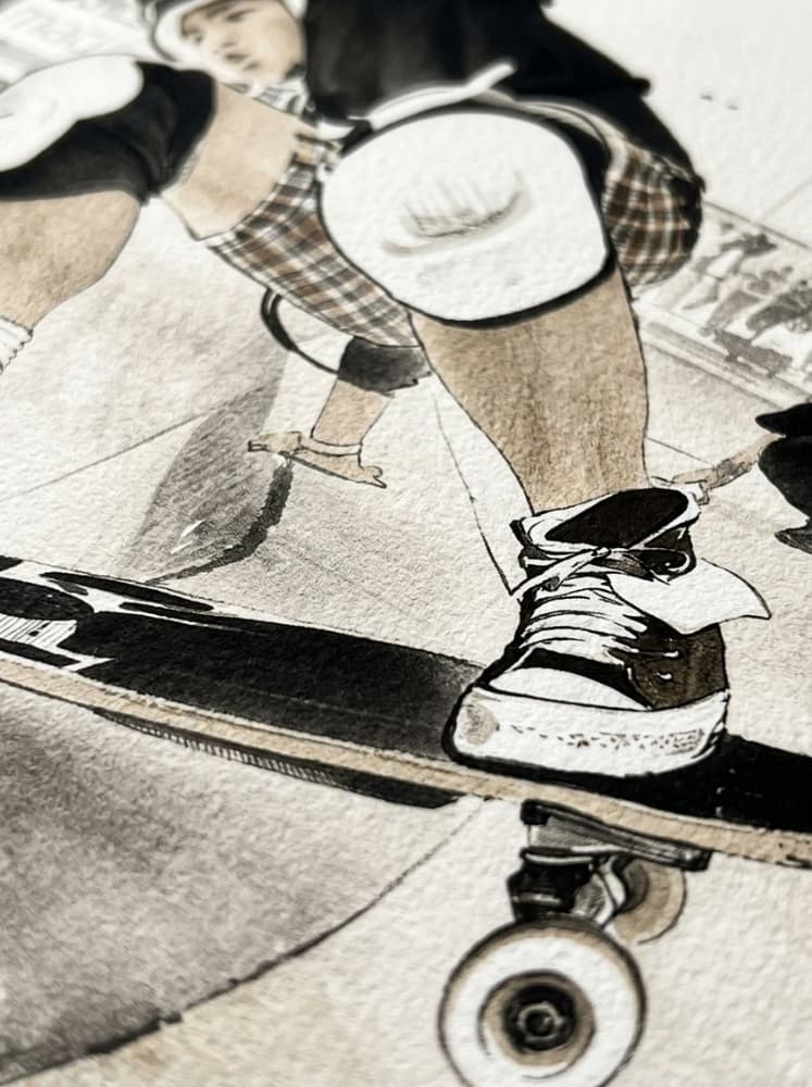 Christian Hosoi BS Layback Board Slide, Upland Pipeline, 1985