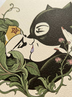 Woman & Cat Kiss