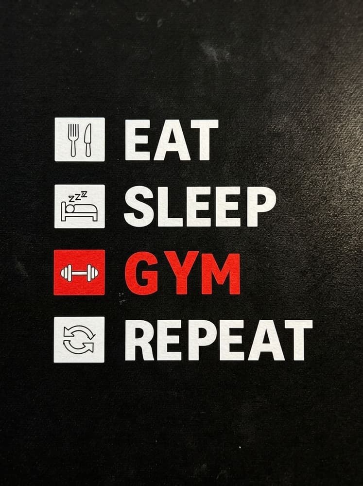 Eat, sleep, gym, Repeat