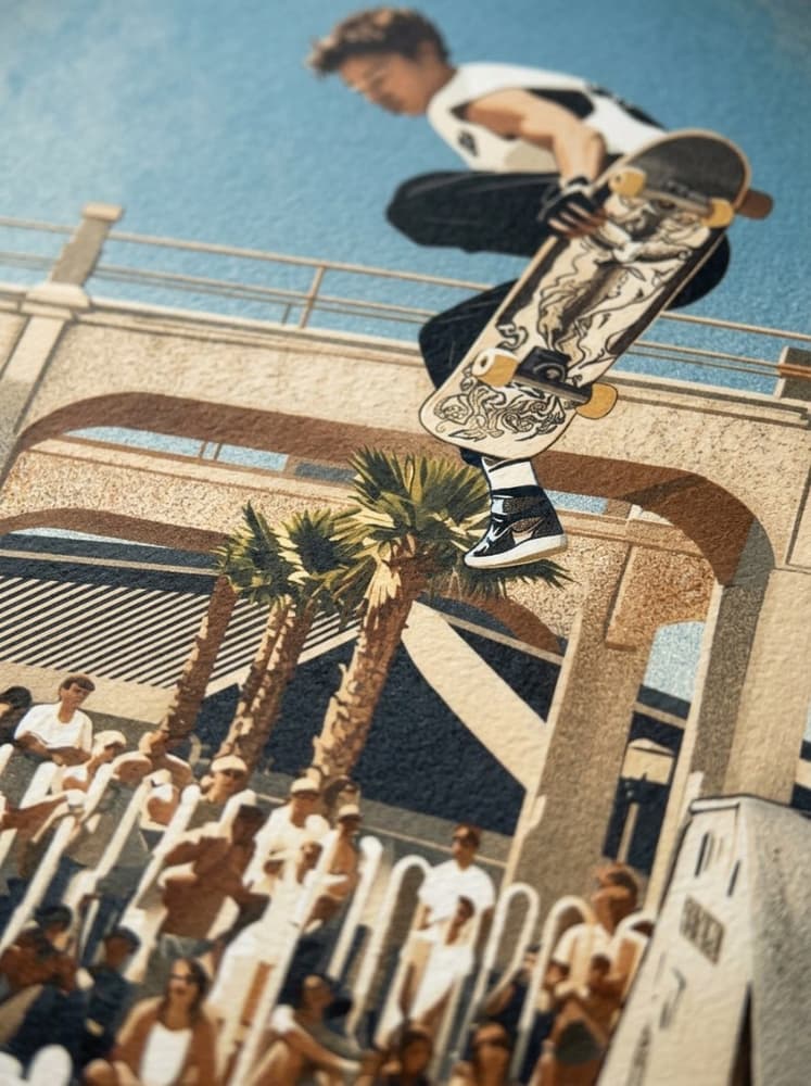 Tommy Guerrero Oceanside Pier Contest Jump Ramp 18x24  Print